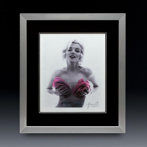 Marilyn Monroe Pink Roses - The Last Sitting by Bert Stern