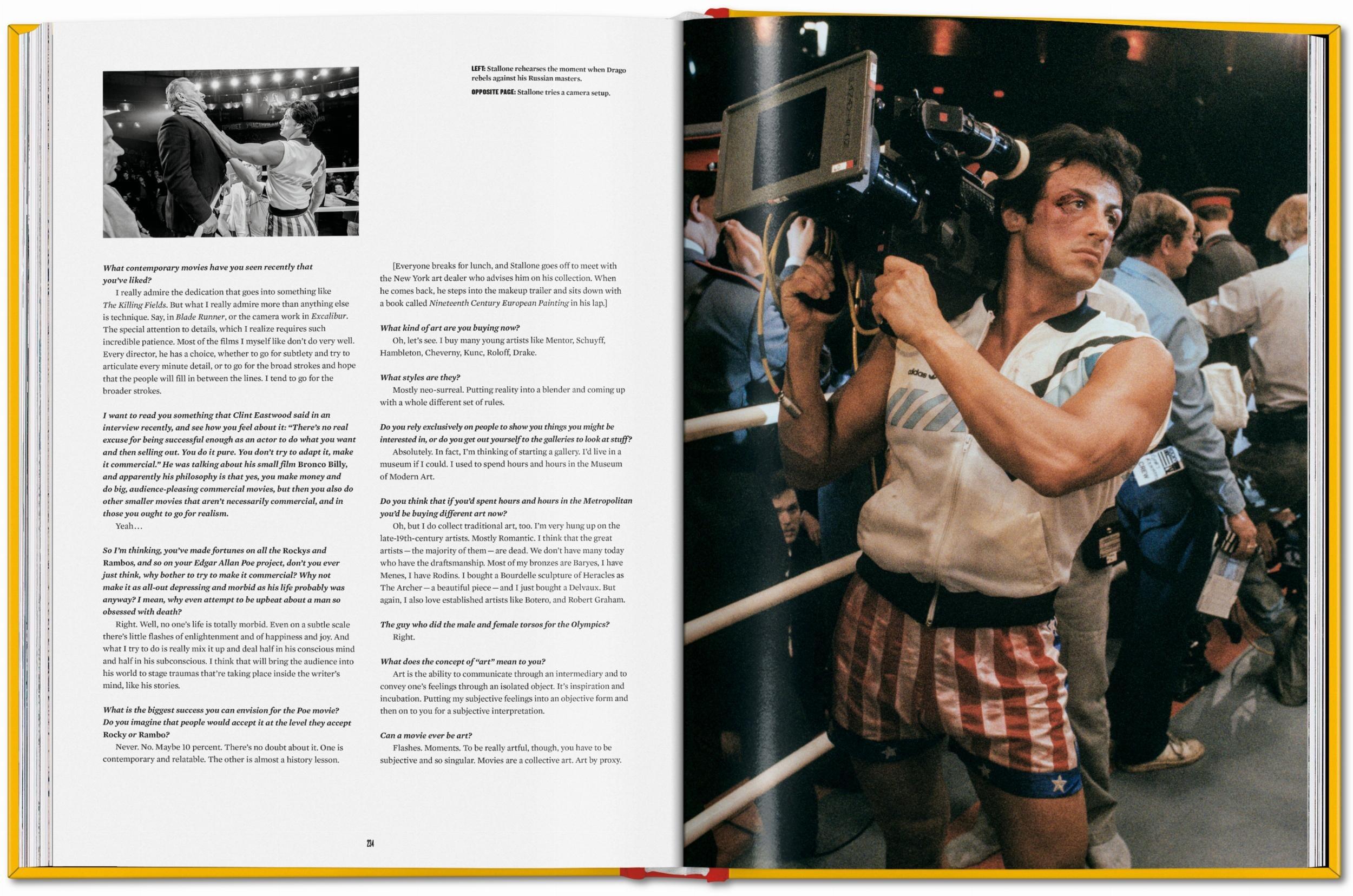 Rocky. The Complete Films, colour picture of Sylvester Stallone and camera