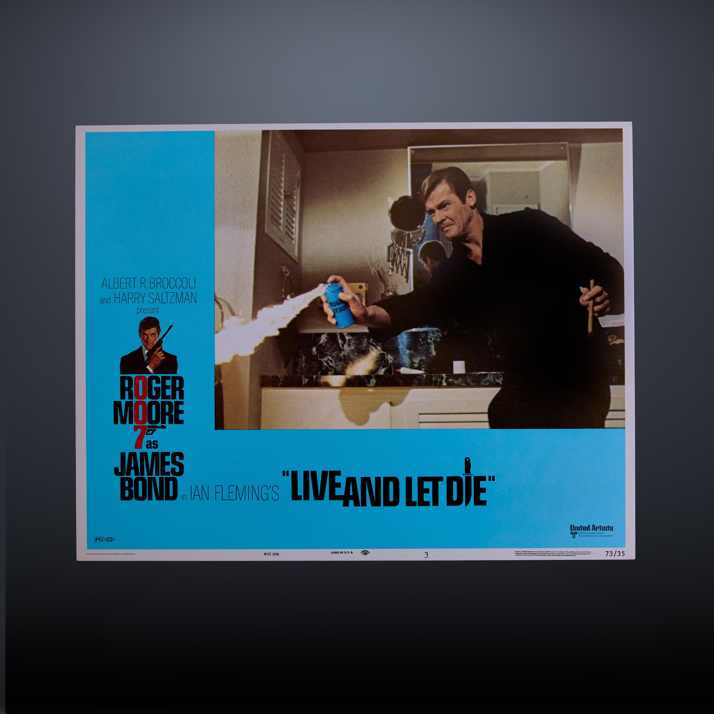 James Bond - Original Lobby Card three of eight, Live and Let Die (1973)