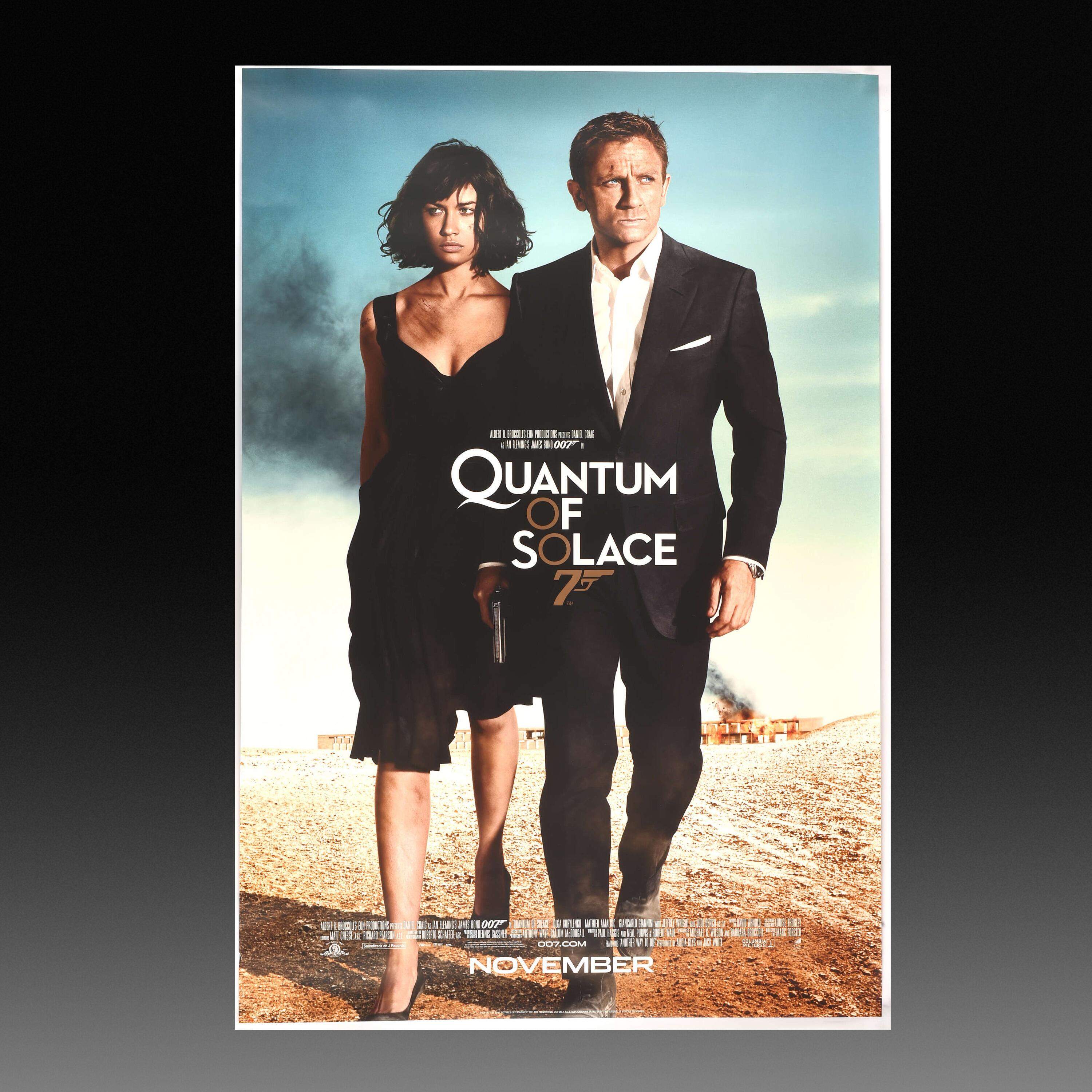 James Bond: Quantum of Solace (2008), US Advance One Sheet Movie Poster, Blue Sky Style, Double sided, Unfolded
