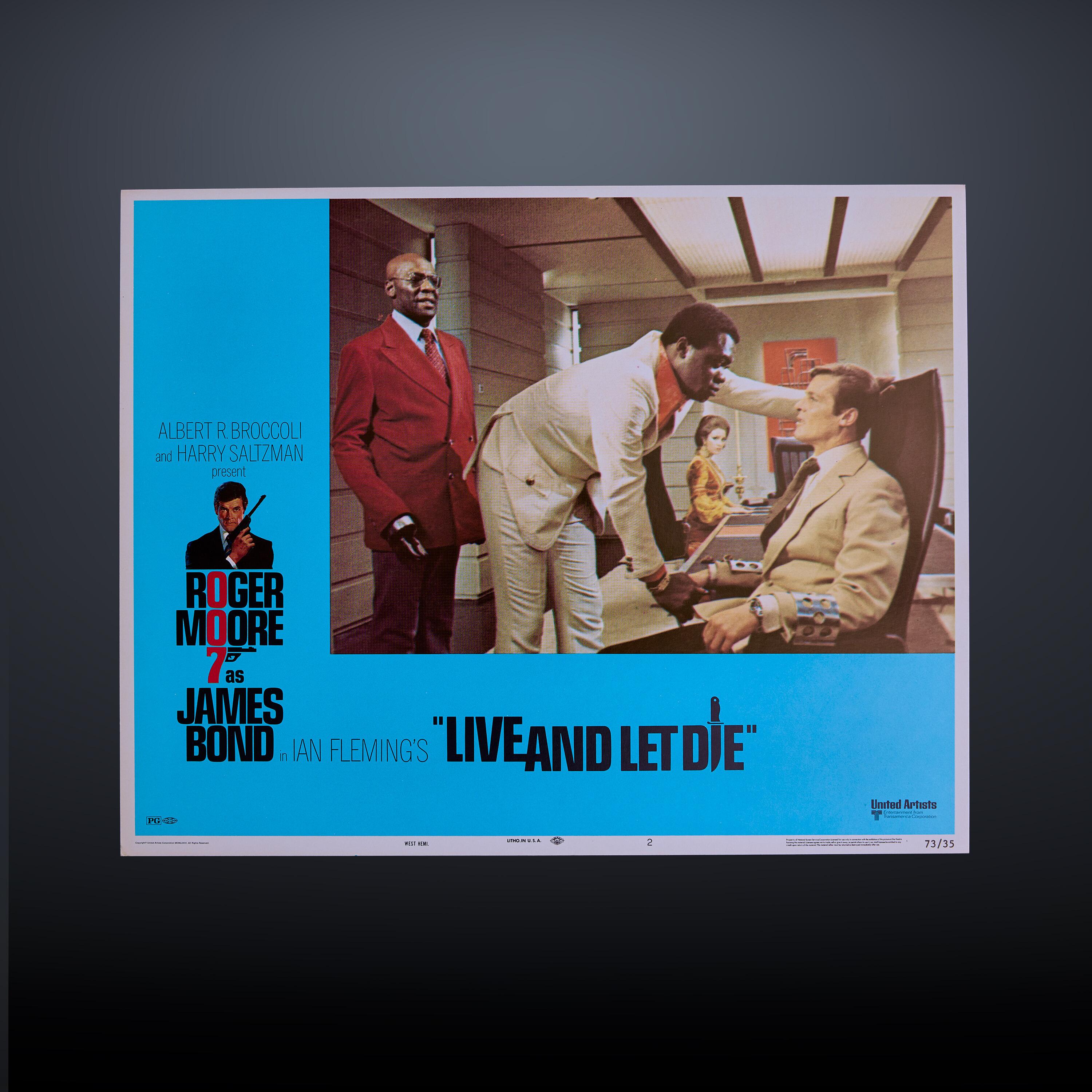 James Bond - Original Lobby Card one of eight, Live and Let Die (1973)