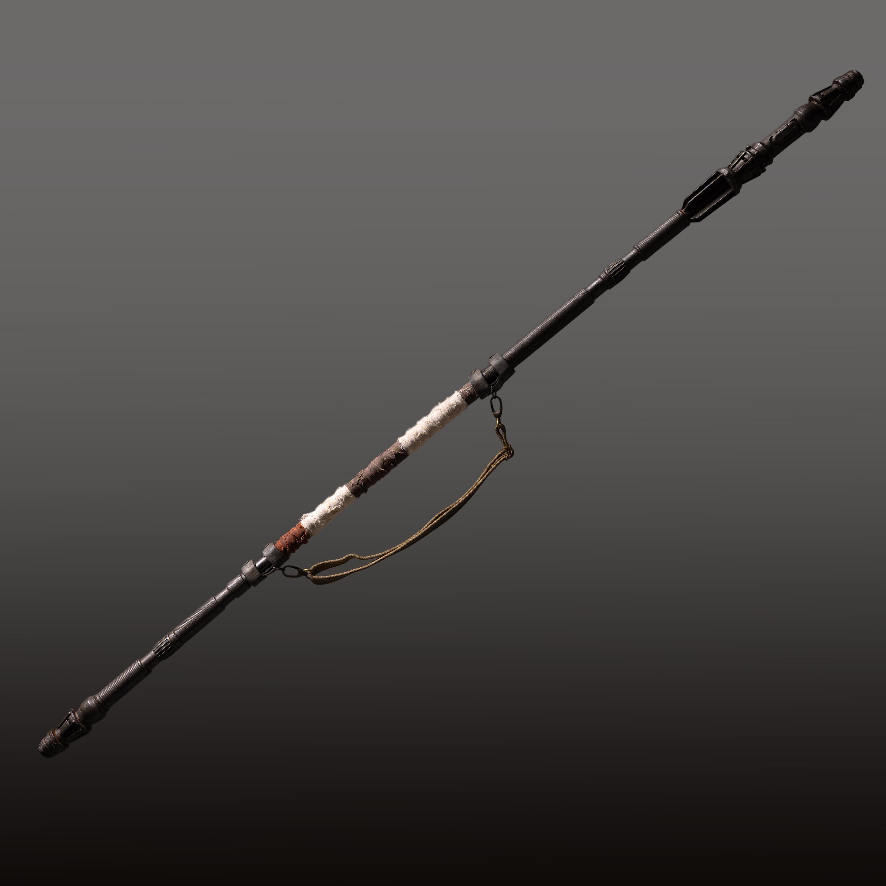 Diagonal View Star Wars: The Force Awakens (2015) — Rey's Production-Made Hero Staff