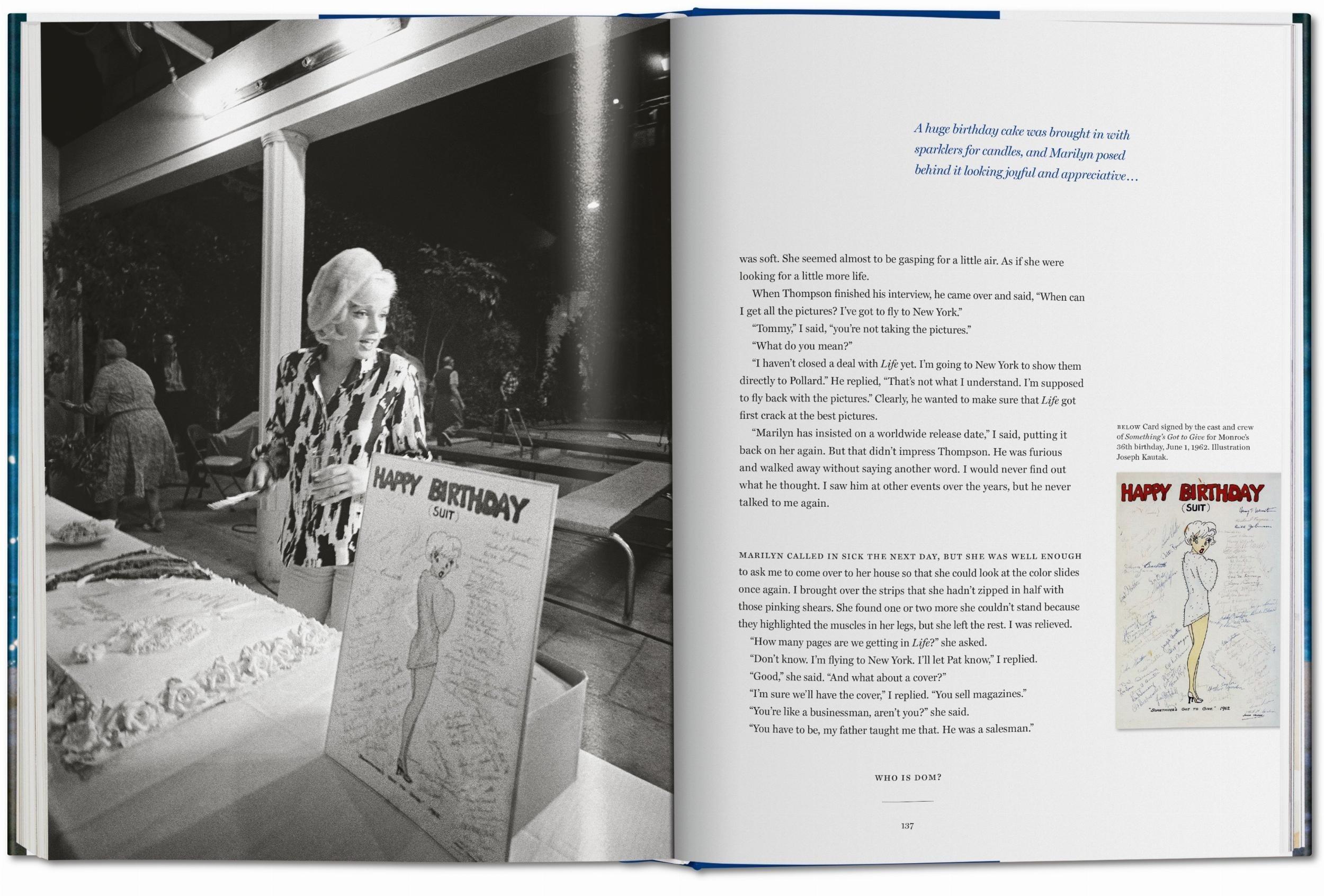 Lawrence Schiller. Marilyn & Me, Marilyn with birthday cake