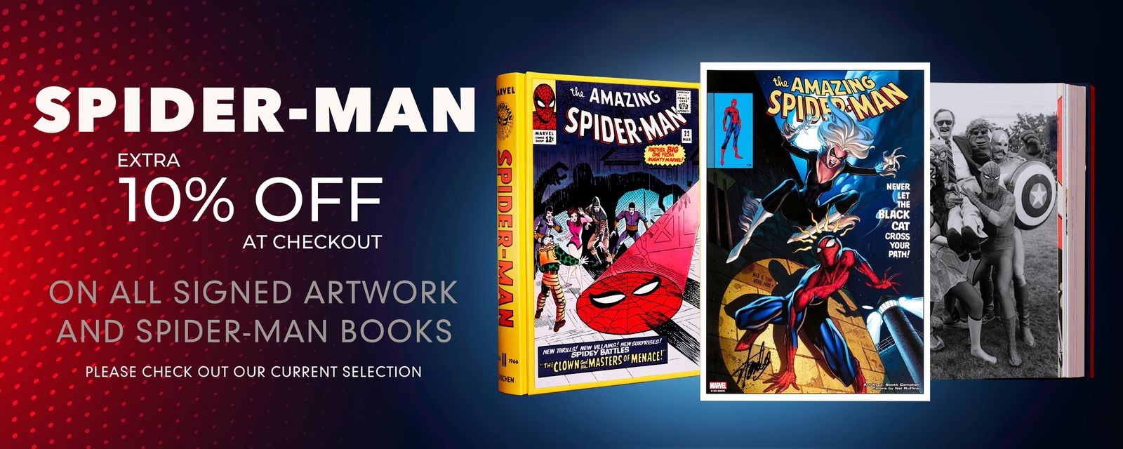 10% OFF Spider-Man Rare Signed Artwork and Collectable Books