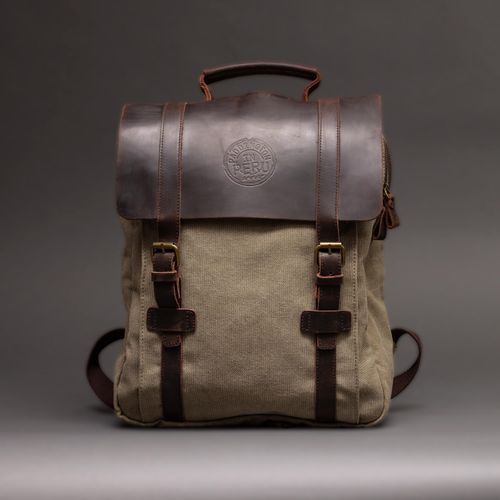 Front View - Paddington in Peru (2024) – Original Crew Gift Vintage Explorer-Style Backpack