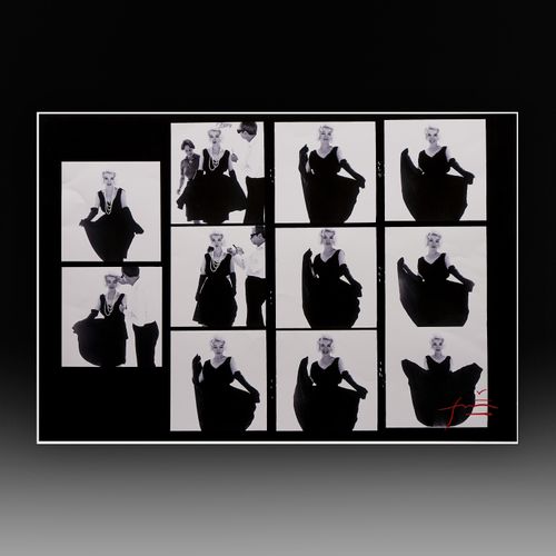Marilyn Monroe Black Gown Contact Sheet - The Last Sitting by Bert Stern