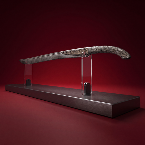 Assassin's Creed (2016) - An Original Prouduction-Made Curved Sword on a Display Stand
