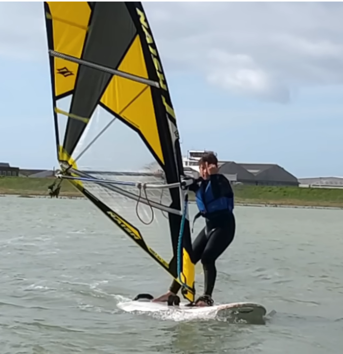 I never got on Windsurfing TV.. but Sandy has!