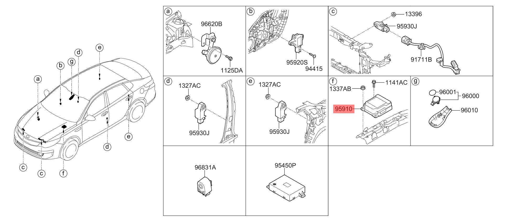 KIA Optima Airbag Control Module Assembly