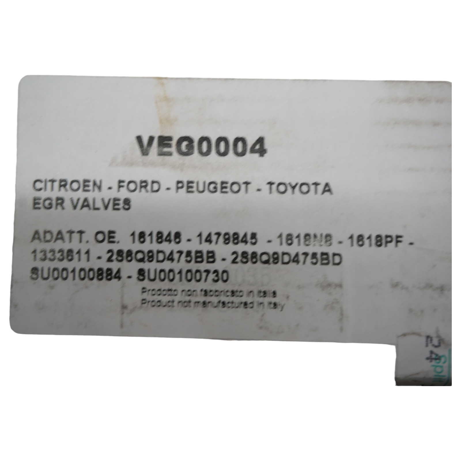 Miscellaneous EGR Valve fits Citroen Ford Peugeot Toyota