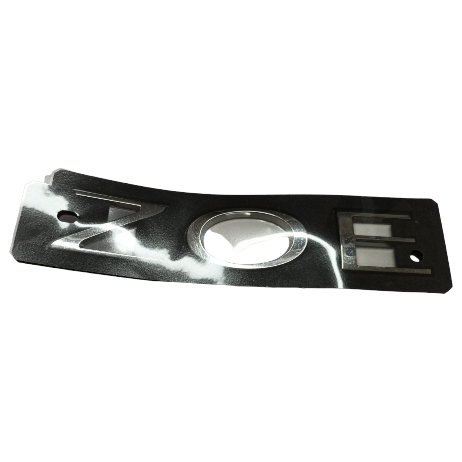 Genuine Renault ZOE Rear badge emblem kit close up view