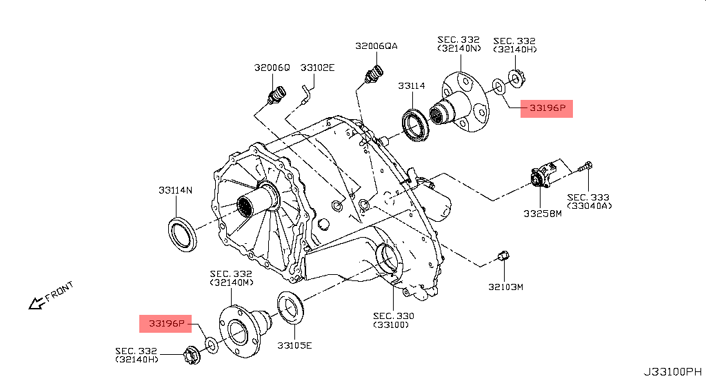 Nissan OEM Navara (D23M) Transfer box O-Ring