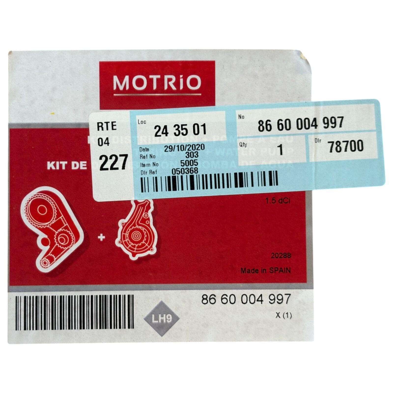 Motrio Cambelt & water pump kit Dacia Nissan Renault fits Mercedes