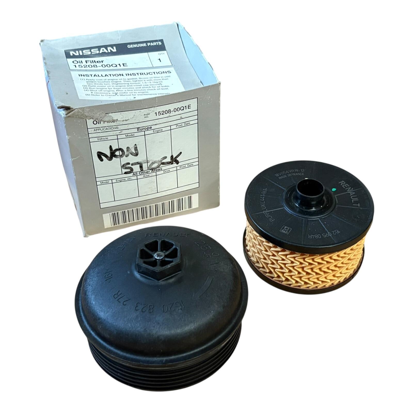 Genuine Nissan Micra Qashqai X-Trail Oil filter assembly close up