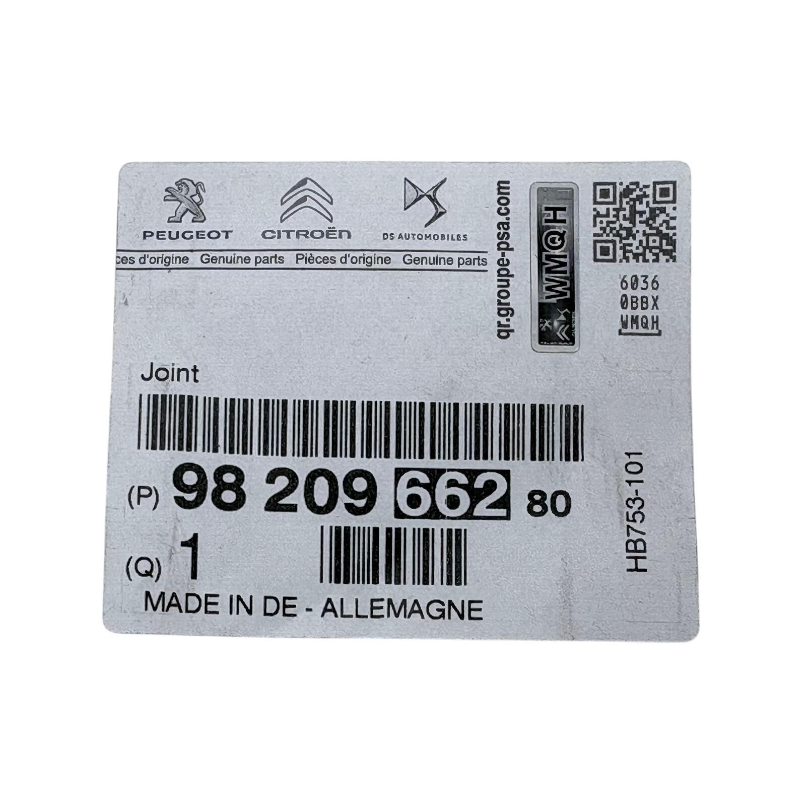 Genuine PSA Peugeot / Citroen EGR Gasket — original equipment quality, MPN 9820966280
