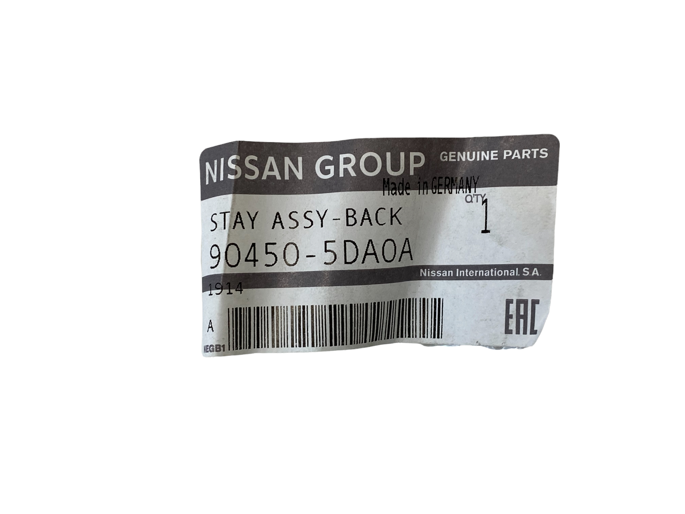 Direct-fit Nissan / Infiniti Q30/QX30 RH OS Tailgate Gas Strut — part number 904505DA0A