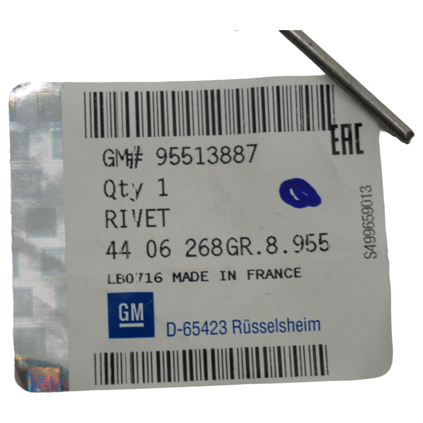 Vauxhall OEM Movano B Rivet