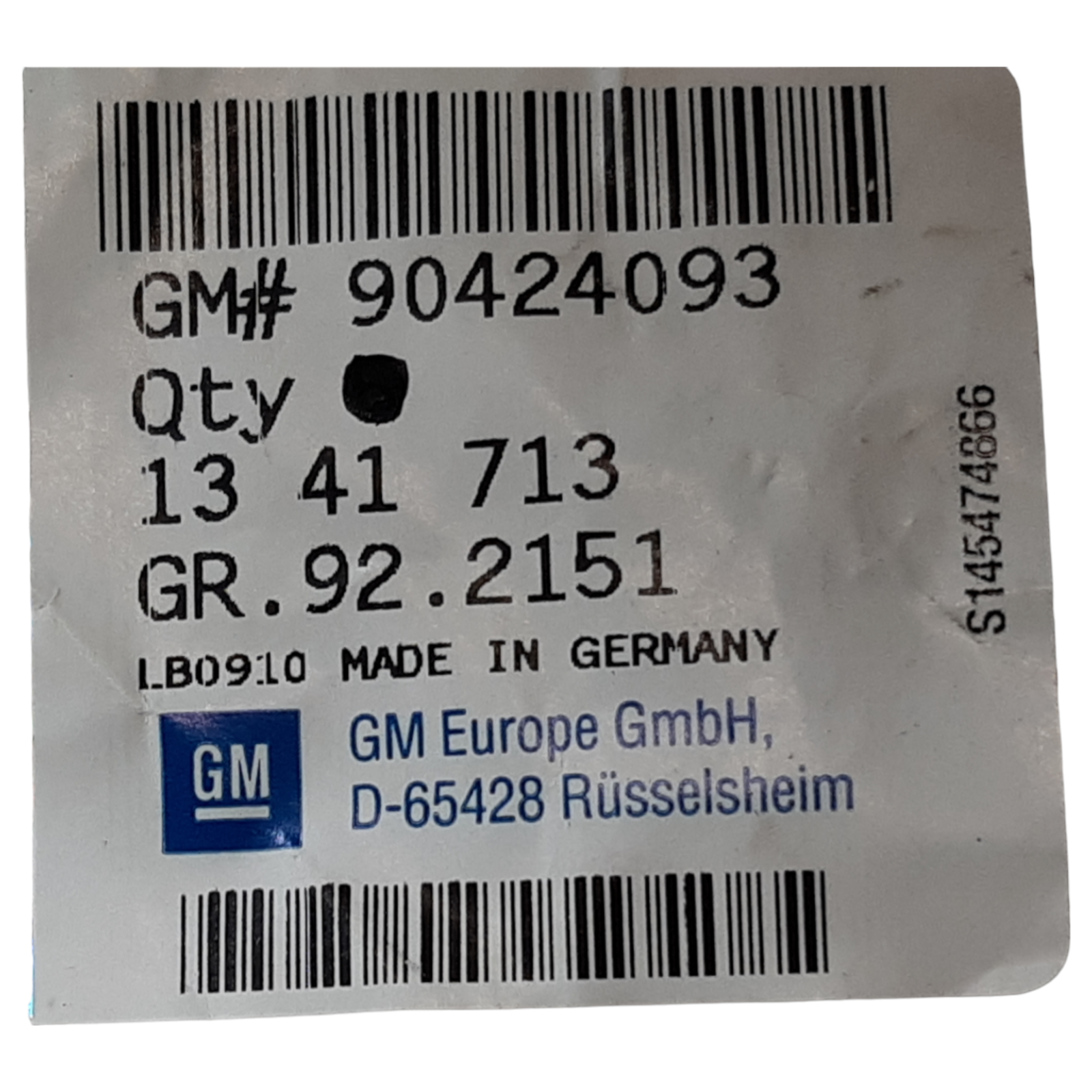 Genuine Vauxhall Clamping Nut — OEM-grade replacement — part number 90424093