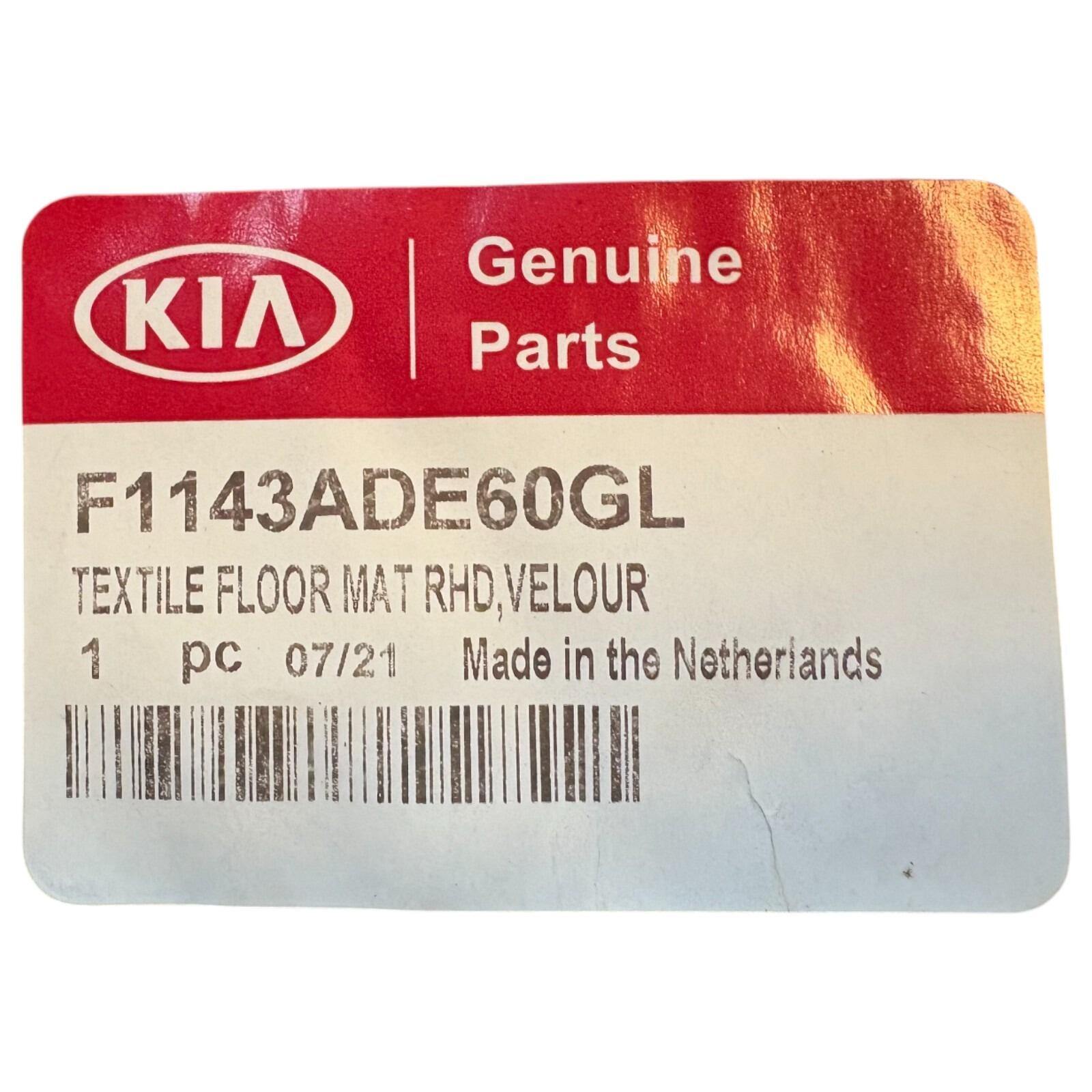 Genuine KIA Sportage GT Line Velour Black Floor Mat
