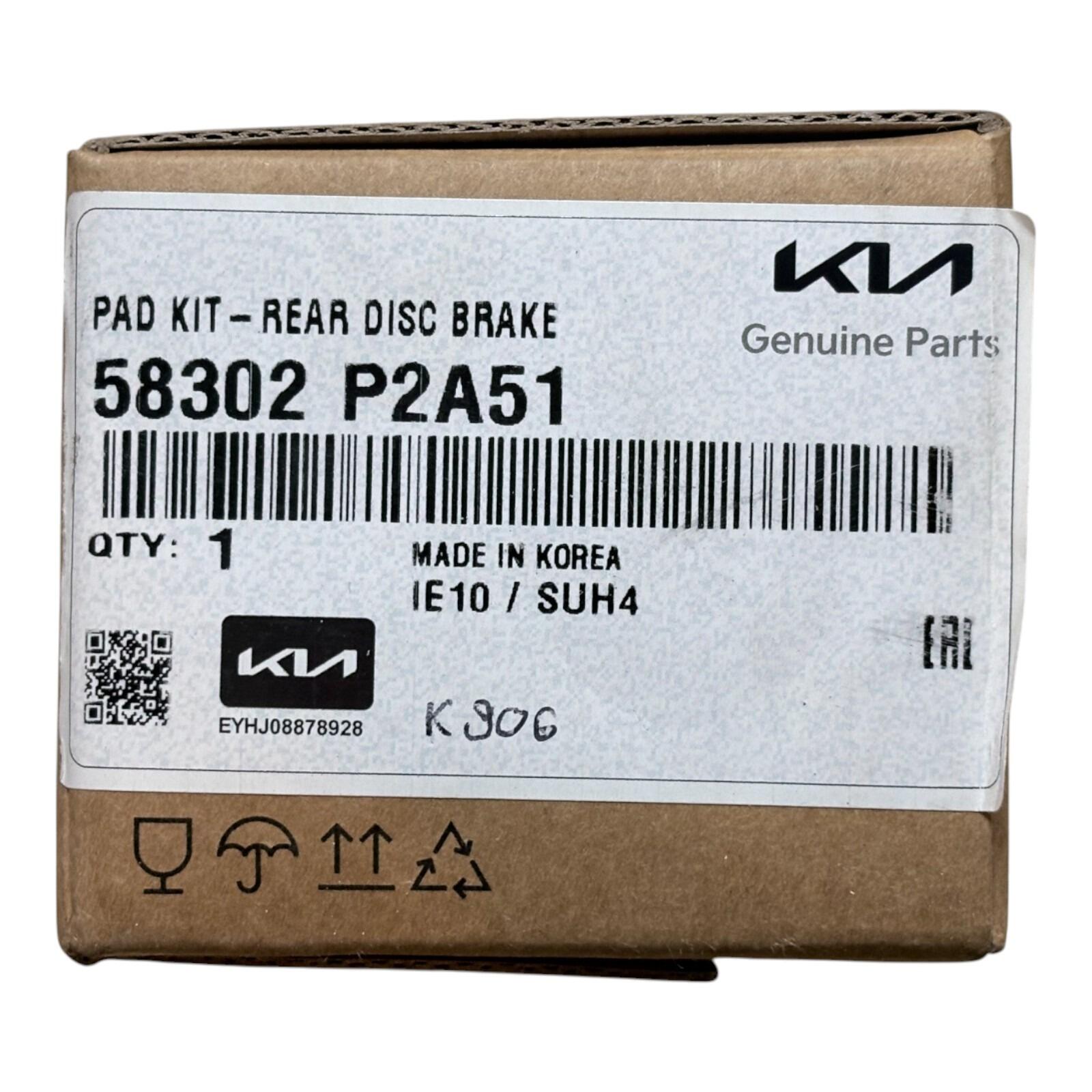 Authentic KIA / Hyundai Rear Brake Pad Kit (58302P2A51)