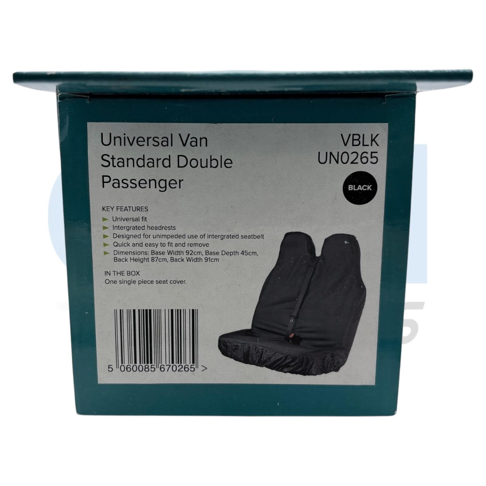 Town & Country Universal Van Standard Double Seat Cover (black) — workshop-quality replacement