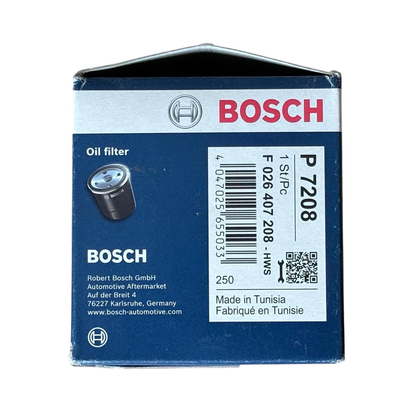 Bosch Oil Filter 3/4" 16 UNF-2B Fits Toyota / Peugeot / Citroen F026407208 — workshop-quality replacement