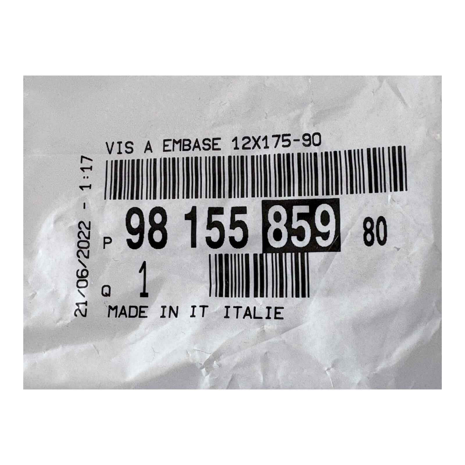 Genuine PSA Peugeot / Citroen Subframe Screw M12x175-90 — OEM-grade replacement — part number 9815585980