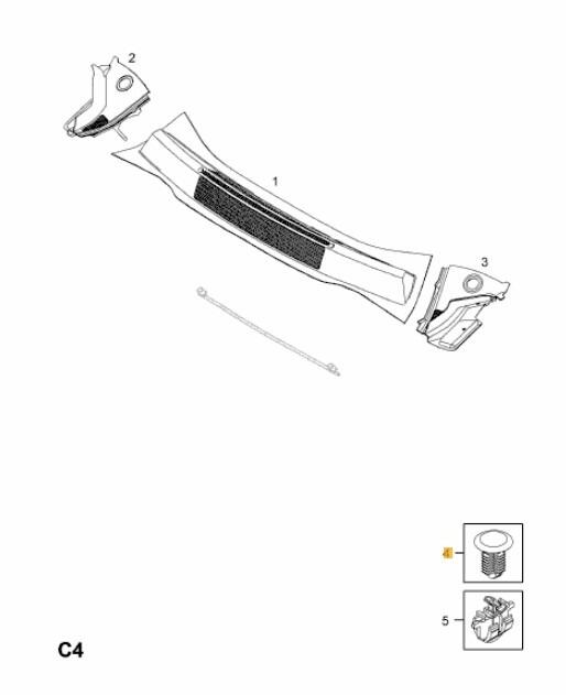 Vauxhall OEM Zafira Water Deflector Clip original equipment