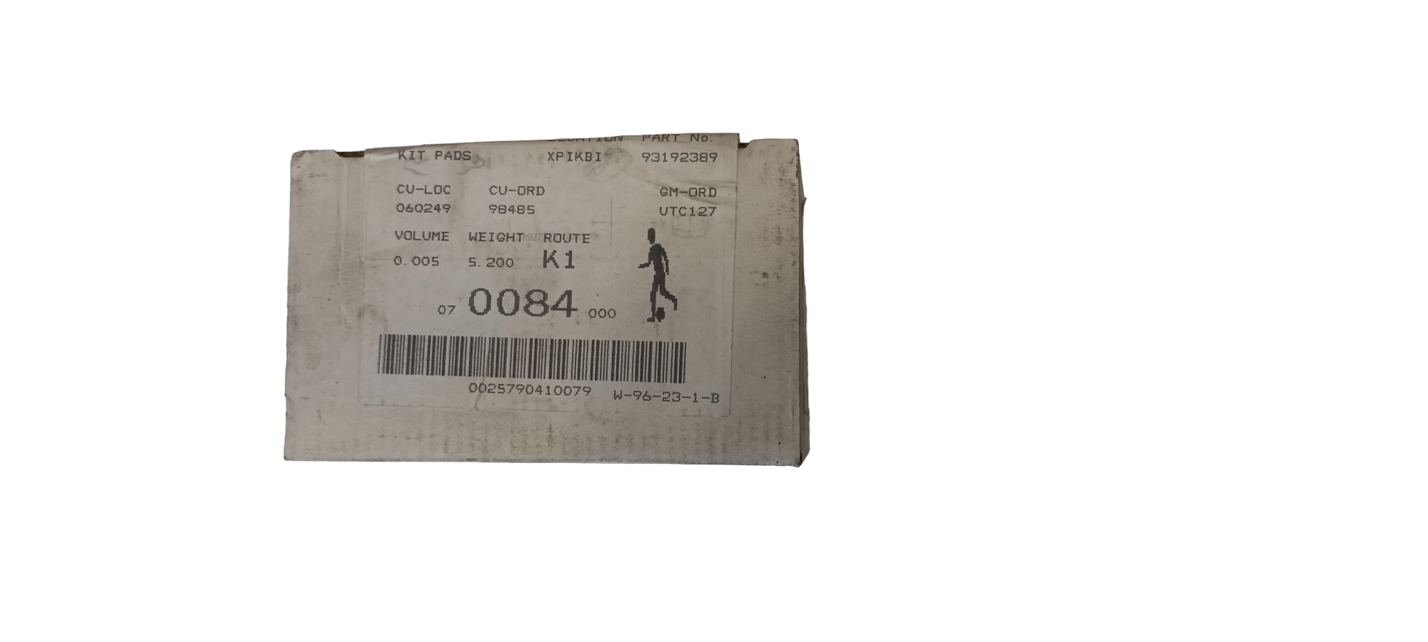 Genuine Vauxhall Vivaro A / B Rear Brake Pads — OEM-grade replacement — part number 93192389
