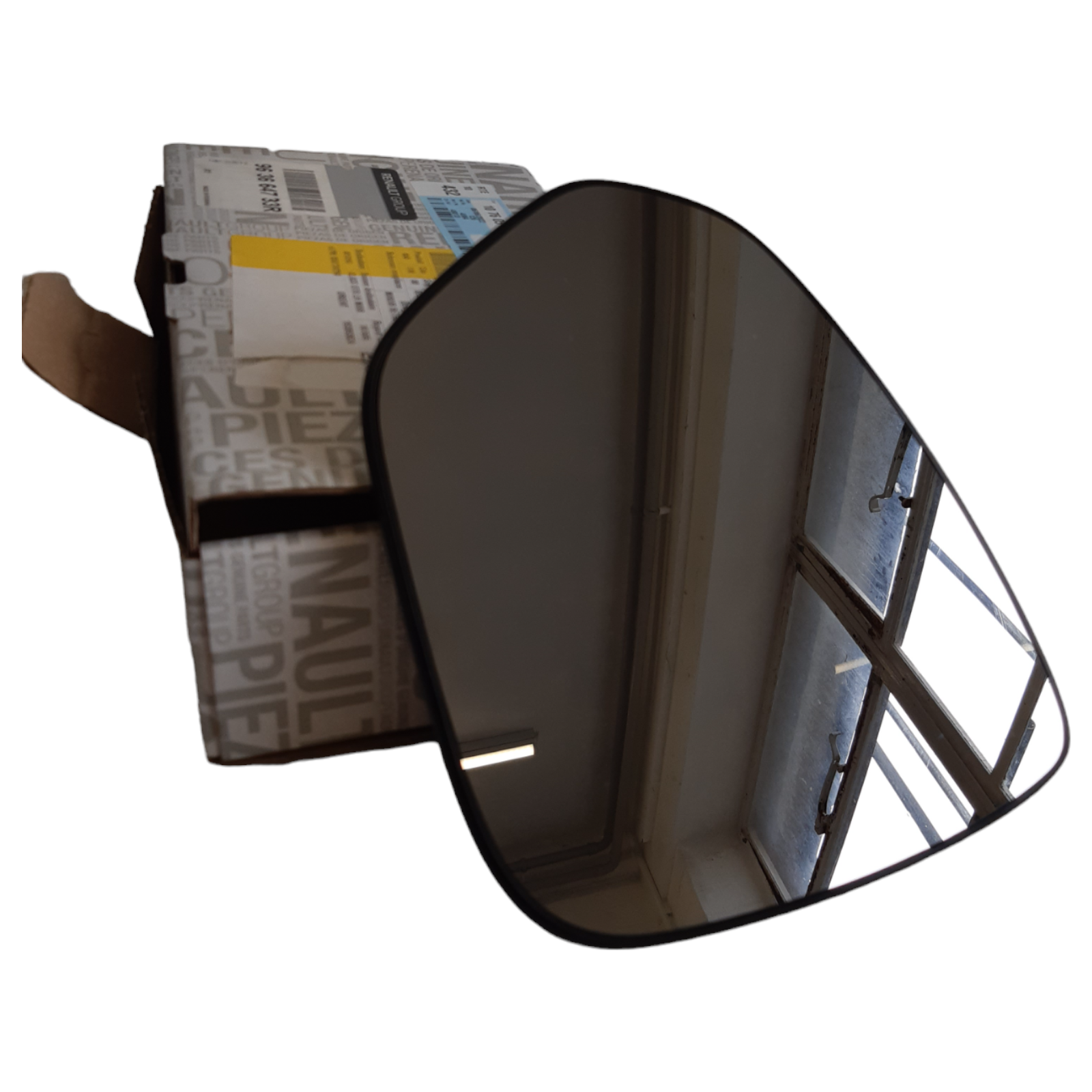 Genuine Dacia Duster 2 LH NS Wing mirror glass (convex) — part number 963664733R