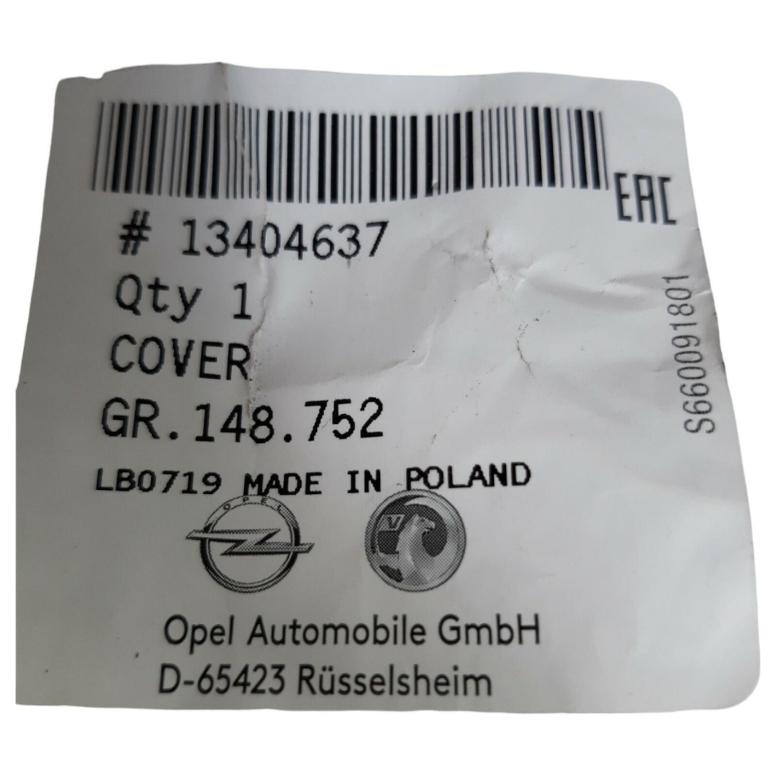 Vauxhall Insignia B Rear seat belt cover (black) 13404637 original equipment