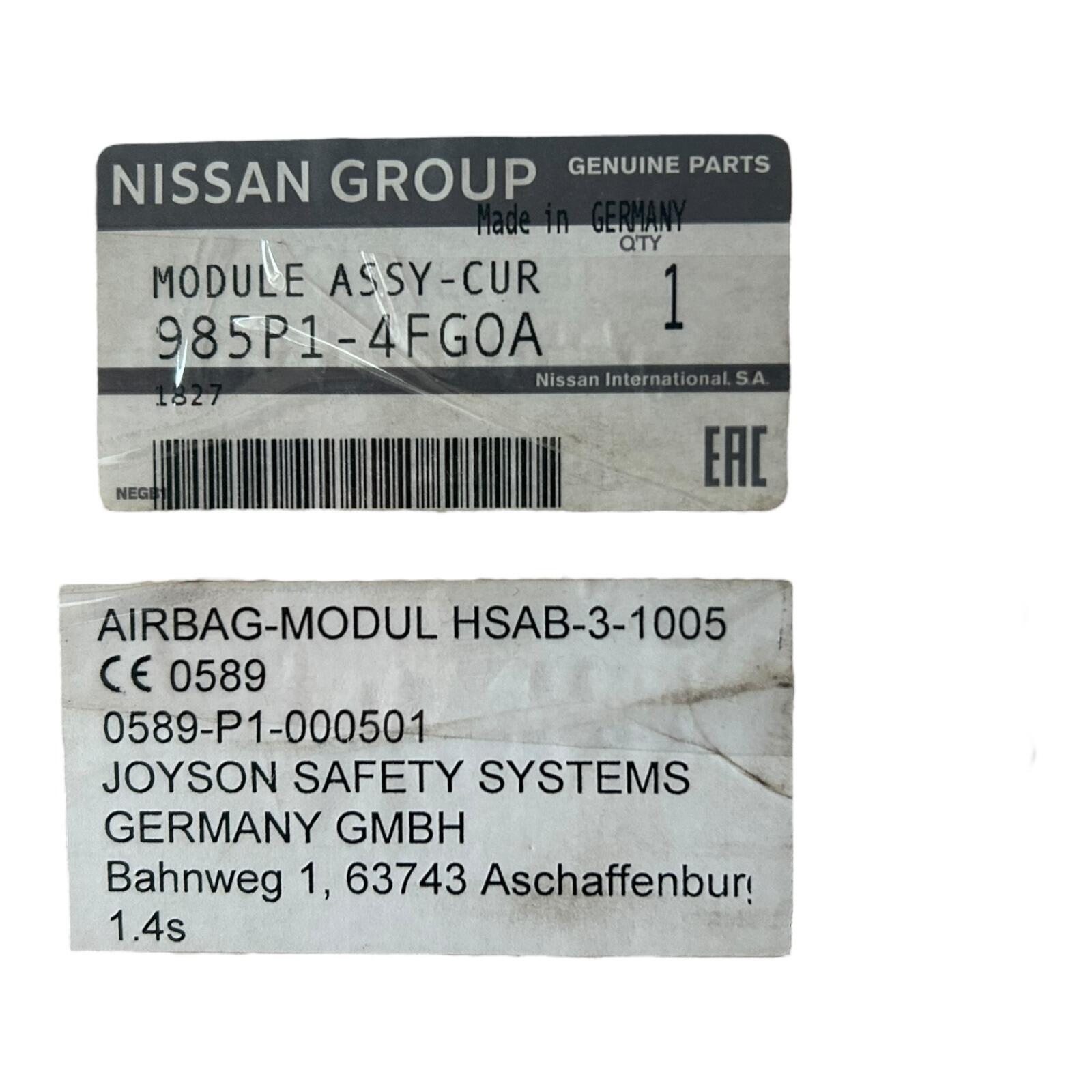 Nissan e- LH NS Side curtain airbag assembly