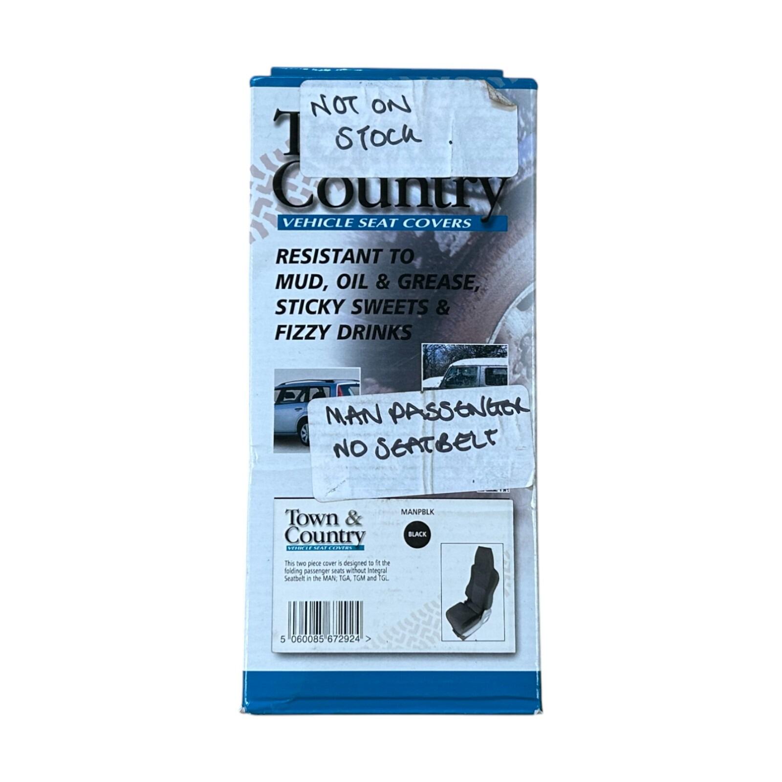 Town & Country Two-piece folding passenger seat cover for MAN (black)