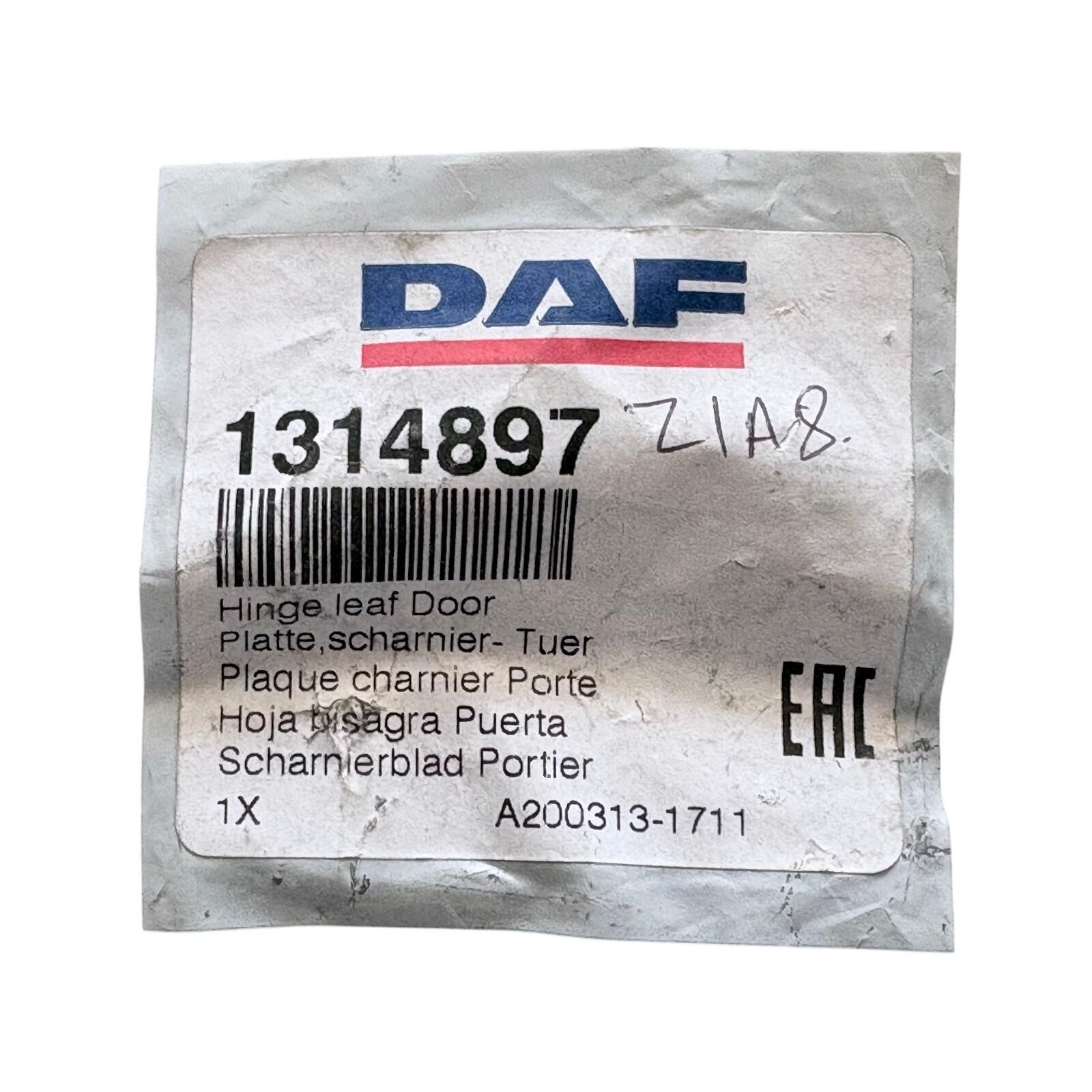 Genuine DAF XF XG Leaf Door Hinge — OEM-grade replacement — part number 1314897