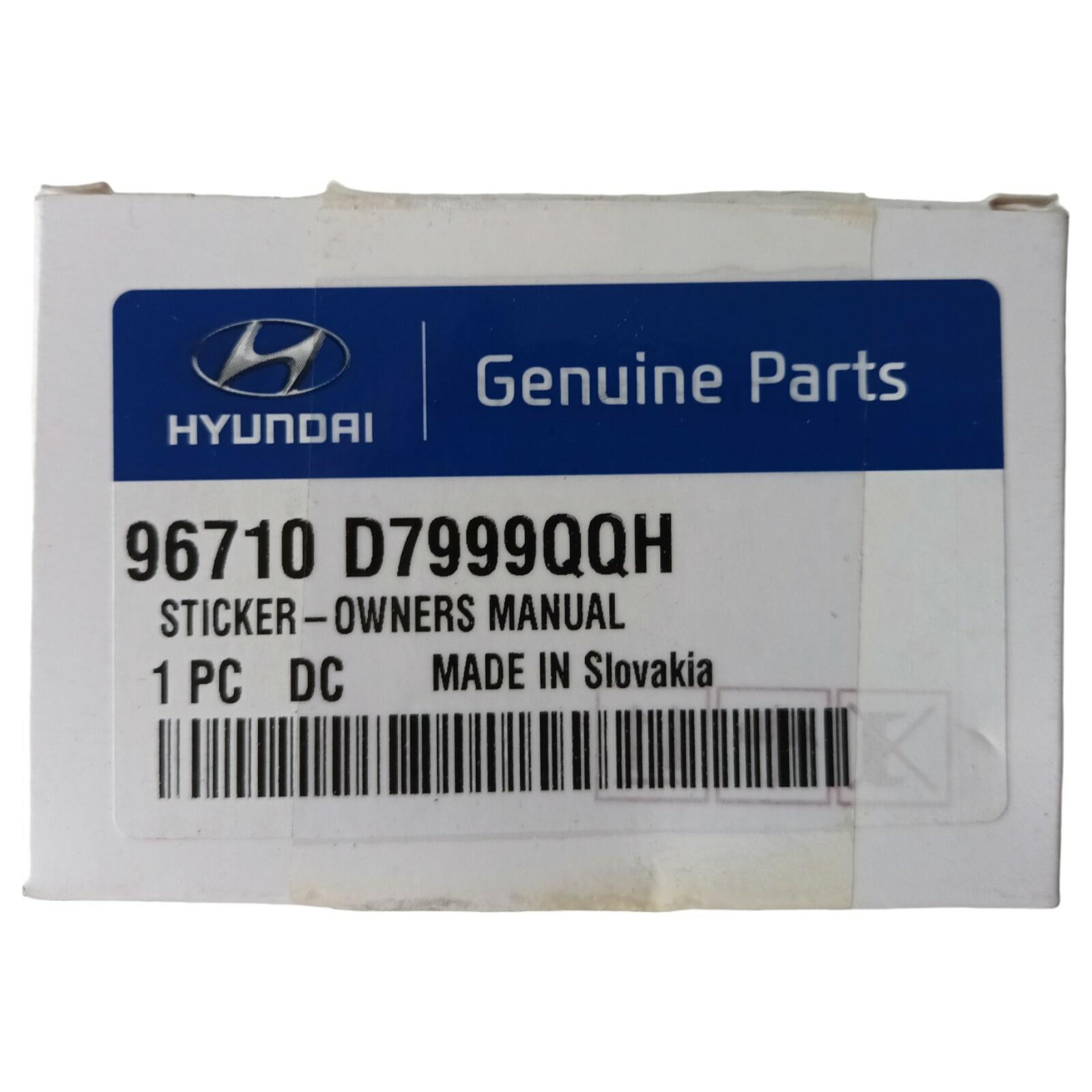 Hyundai OEM Owners sticker