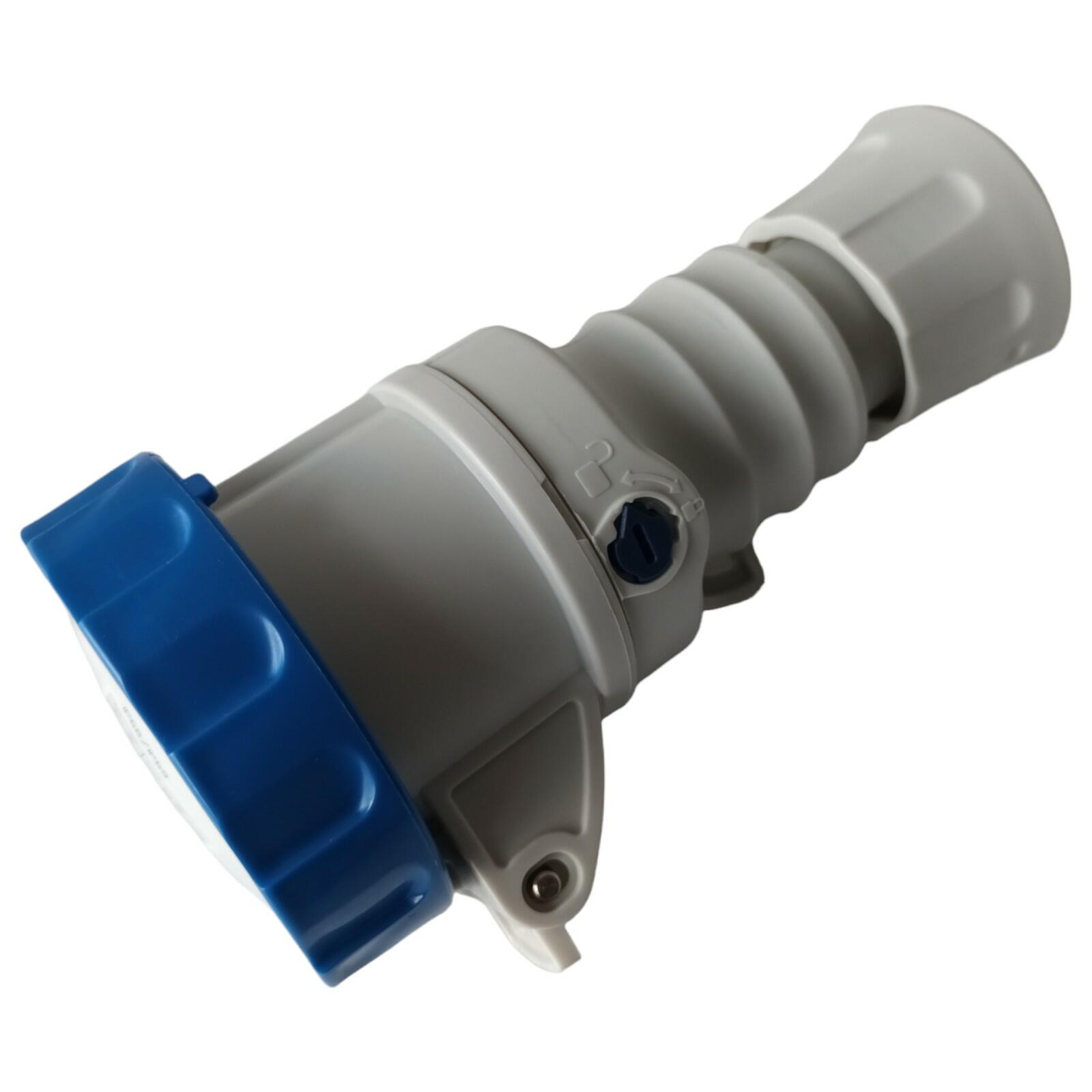 GFN Parts Gewiss Straight Connector 200-250V 50/60 Hz -Blue 6H Screw Wiring