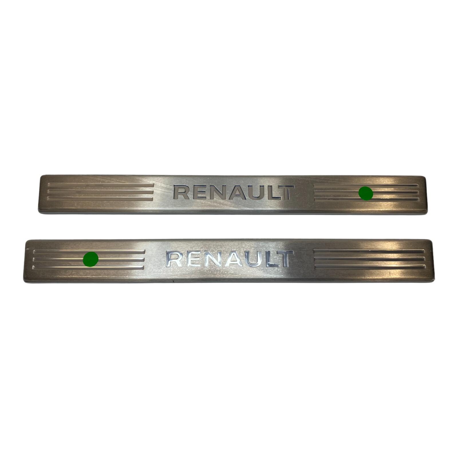 Genuine Renault Illuminated Front Door Sill Trim Guards — OEM-grade replacement — part number 8201468749