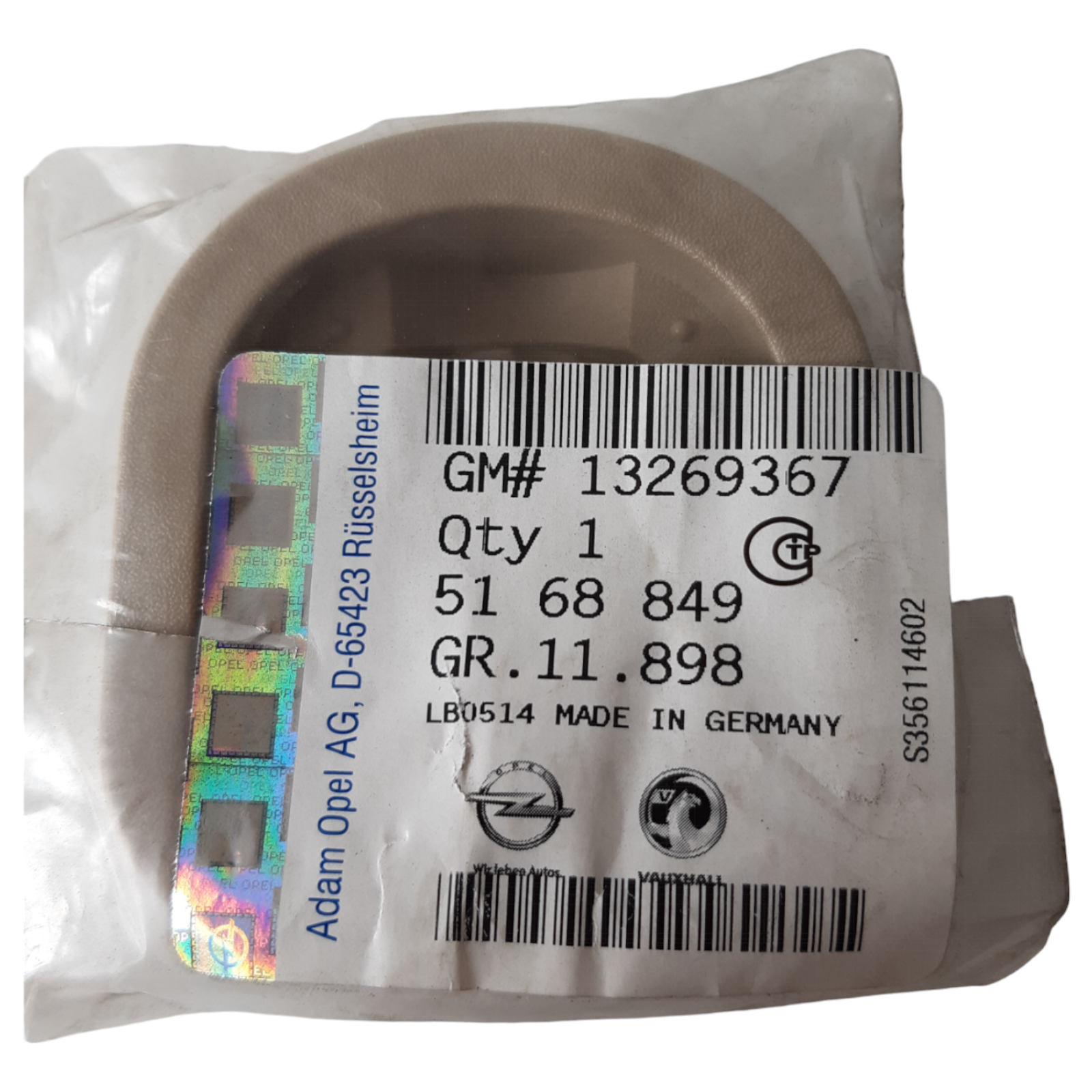 Vauxhall Insignia A Boot trim (beige) 13269367 close up view