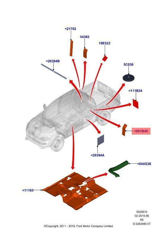 Ford Ranger (TKE) Rear back panel moulding product image