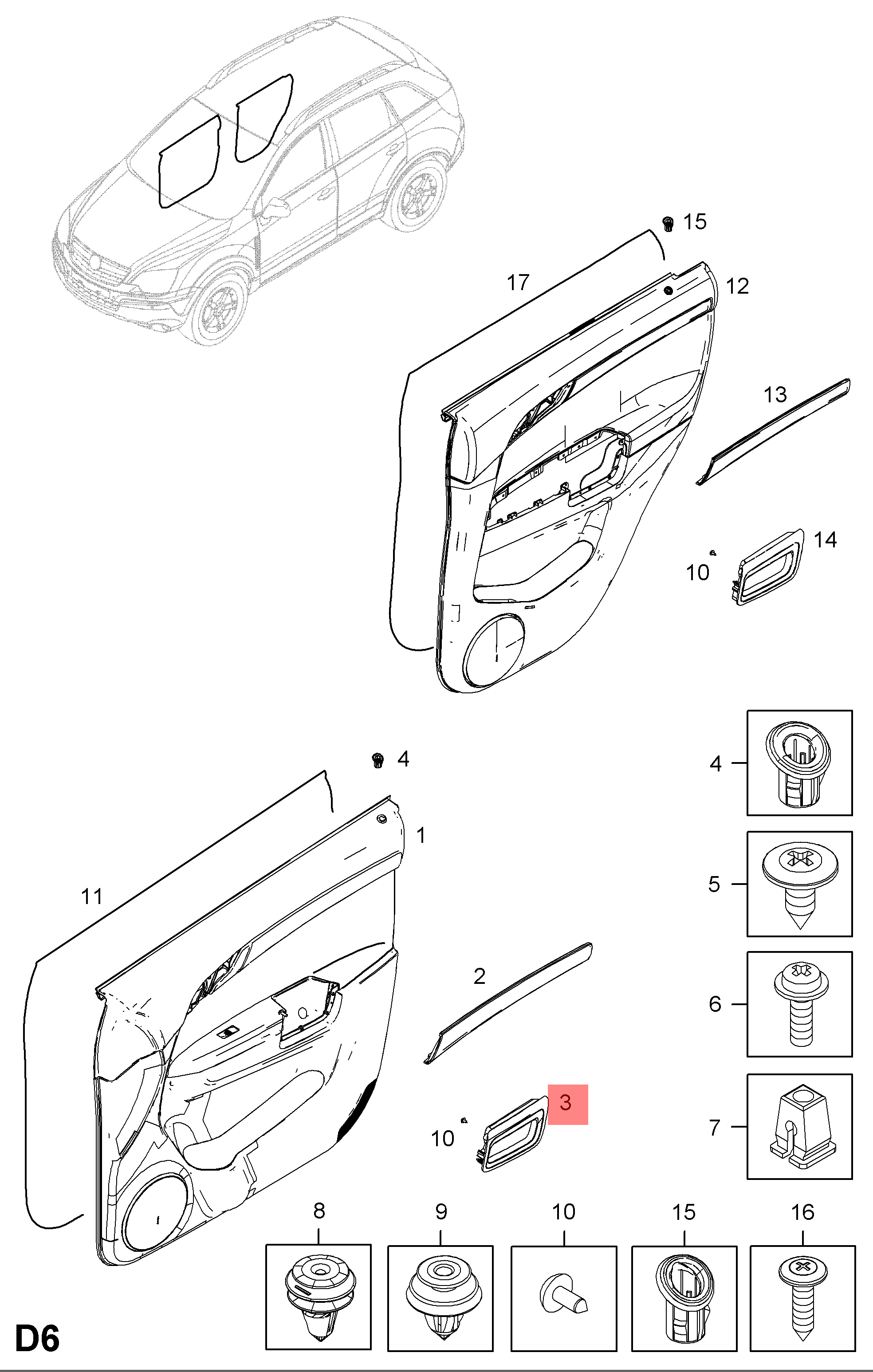 Vauxhall Antara Front RH Door Assist Handle automotive part