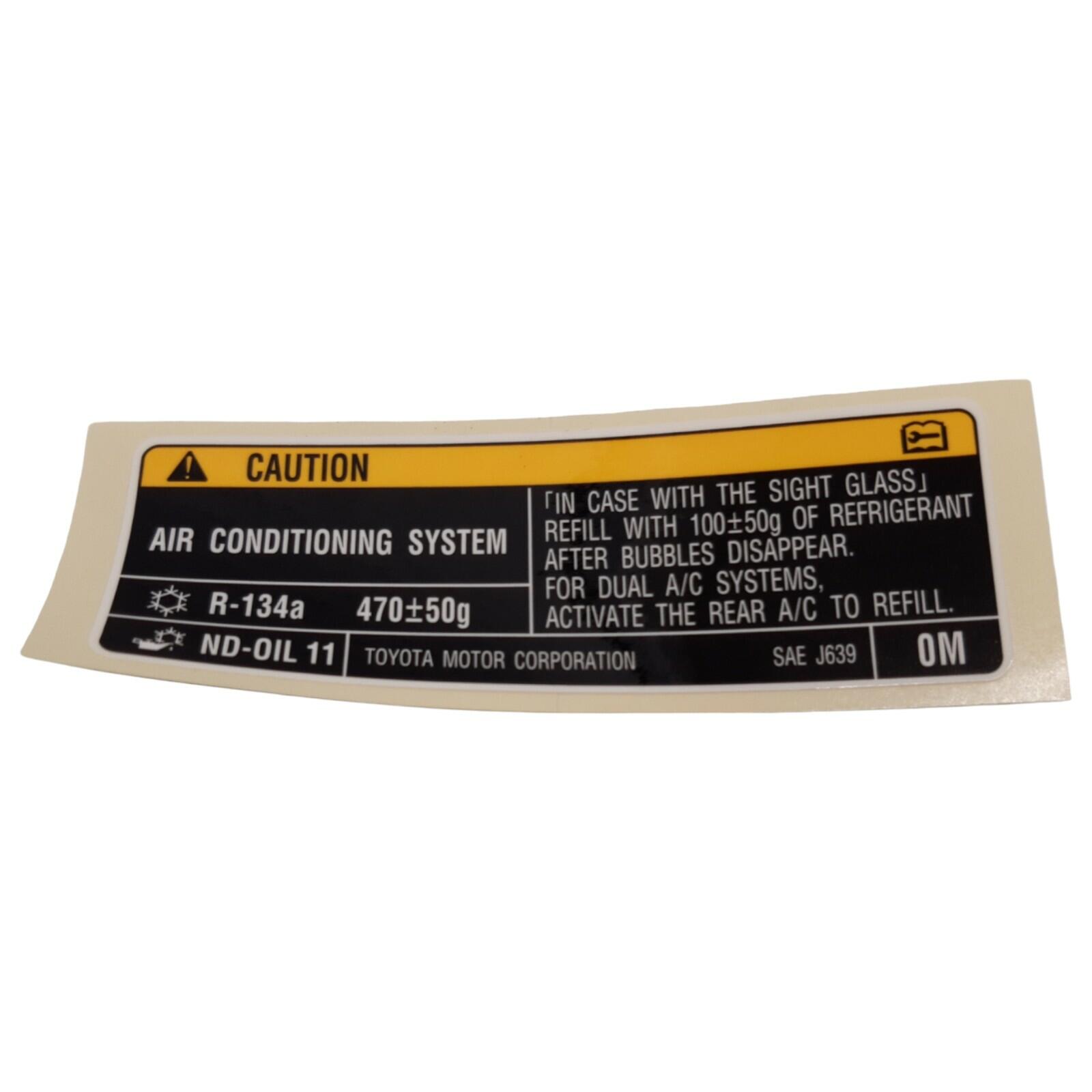 Genuine Toyota Cooler label