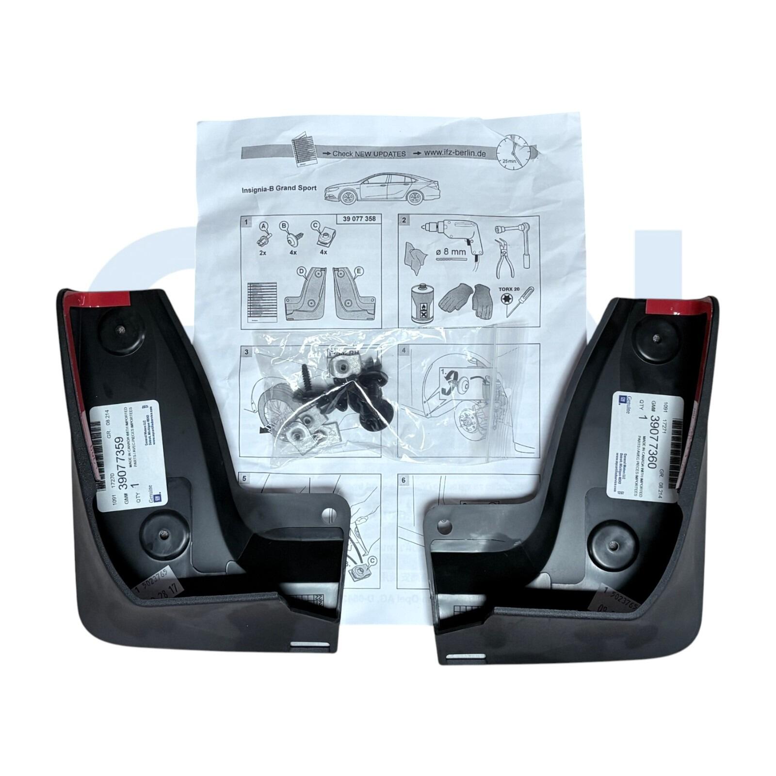 Genuine Vauxhall Insignia B Grand Sport Front Mud Guard Kit — part number 39077358