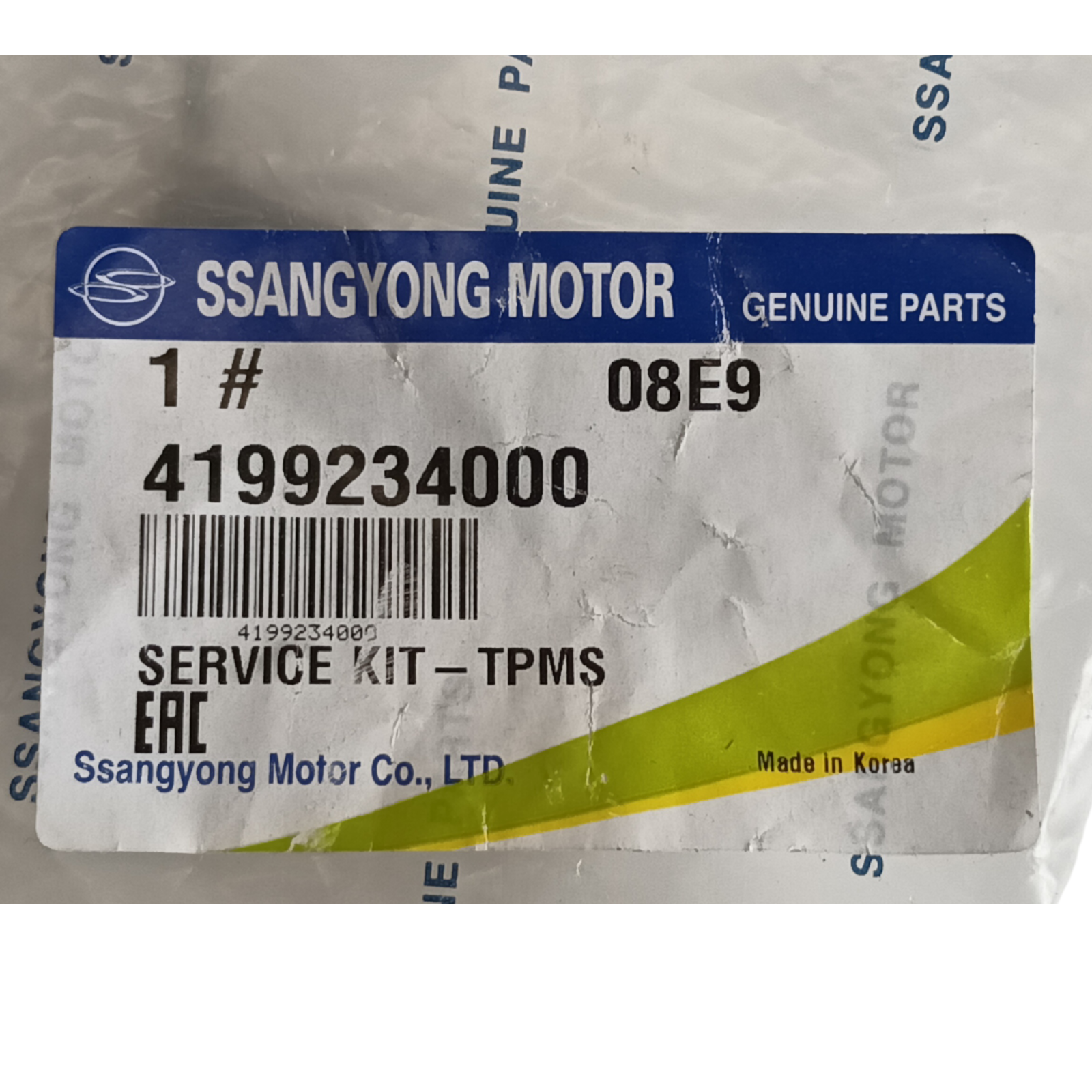 SsangYong Tyre Pressure Monitoring Valve TPMS original equipment