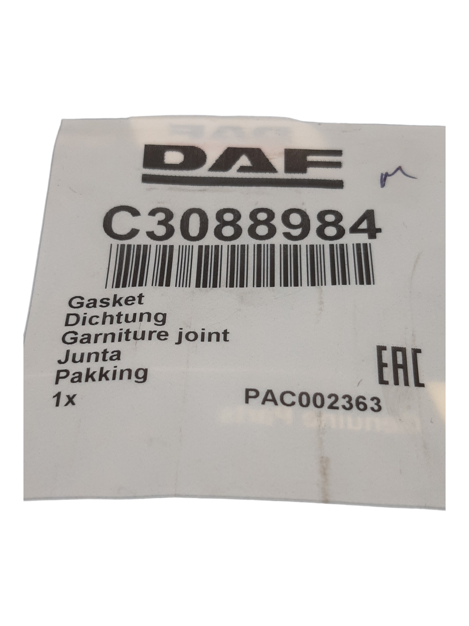 DAF OEM Gasket