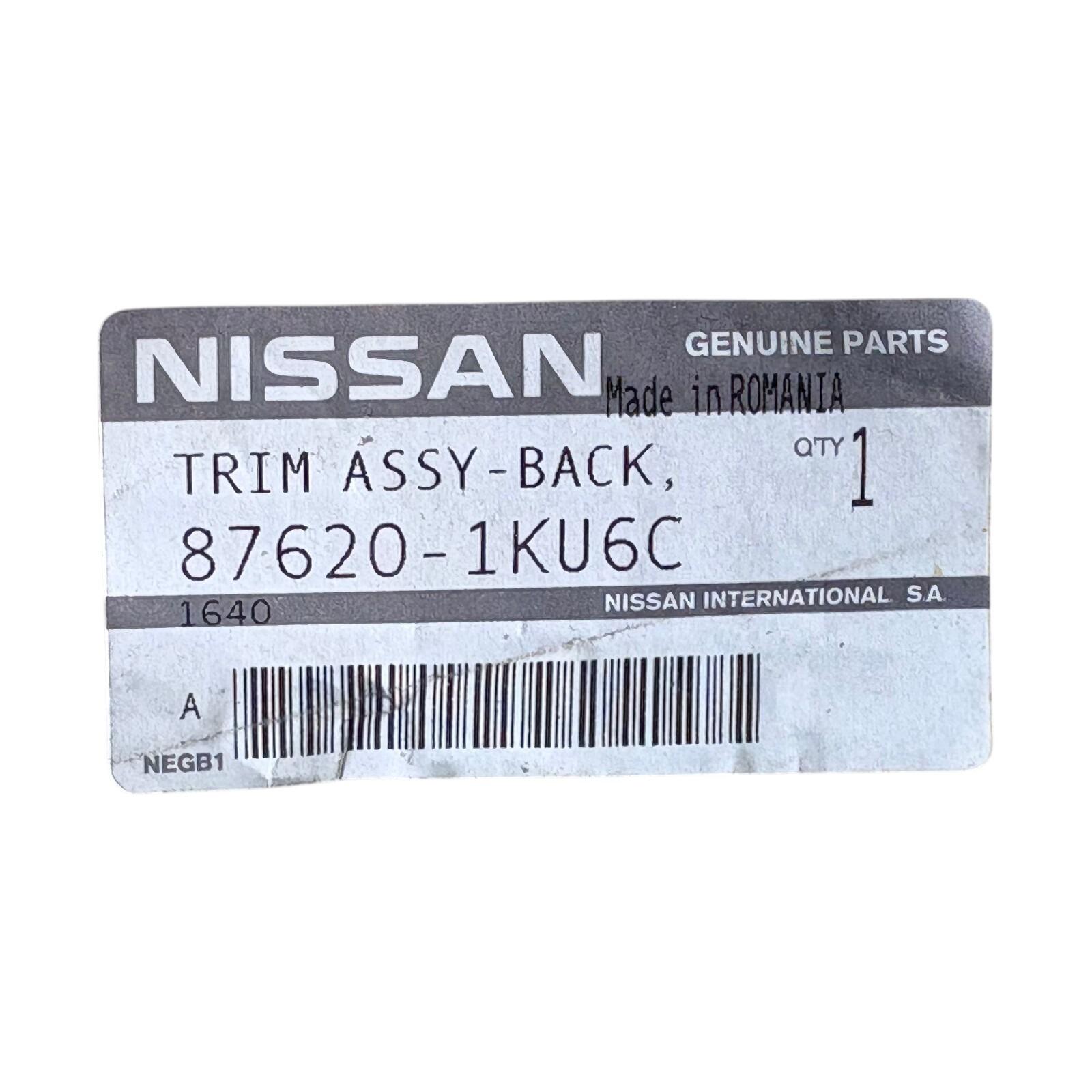 Factory-specification Nissan Juke (F15E) RH OS Front seat Back Cover (black) — part number 876201KU6C