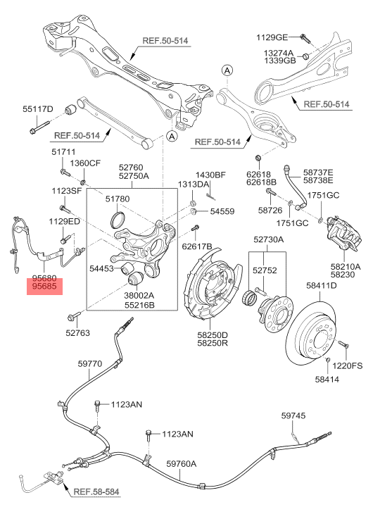 Genuine KIA Ceed RH Rear ABS Sensor Assembly close up view