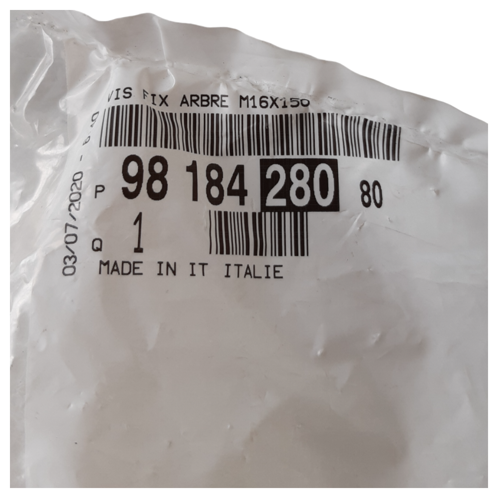 Genuine PSA Gearbox Shaft Fixing Screw — OEM-grade replacement — part number 9818428080