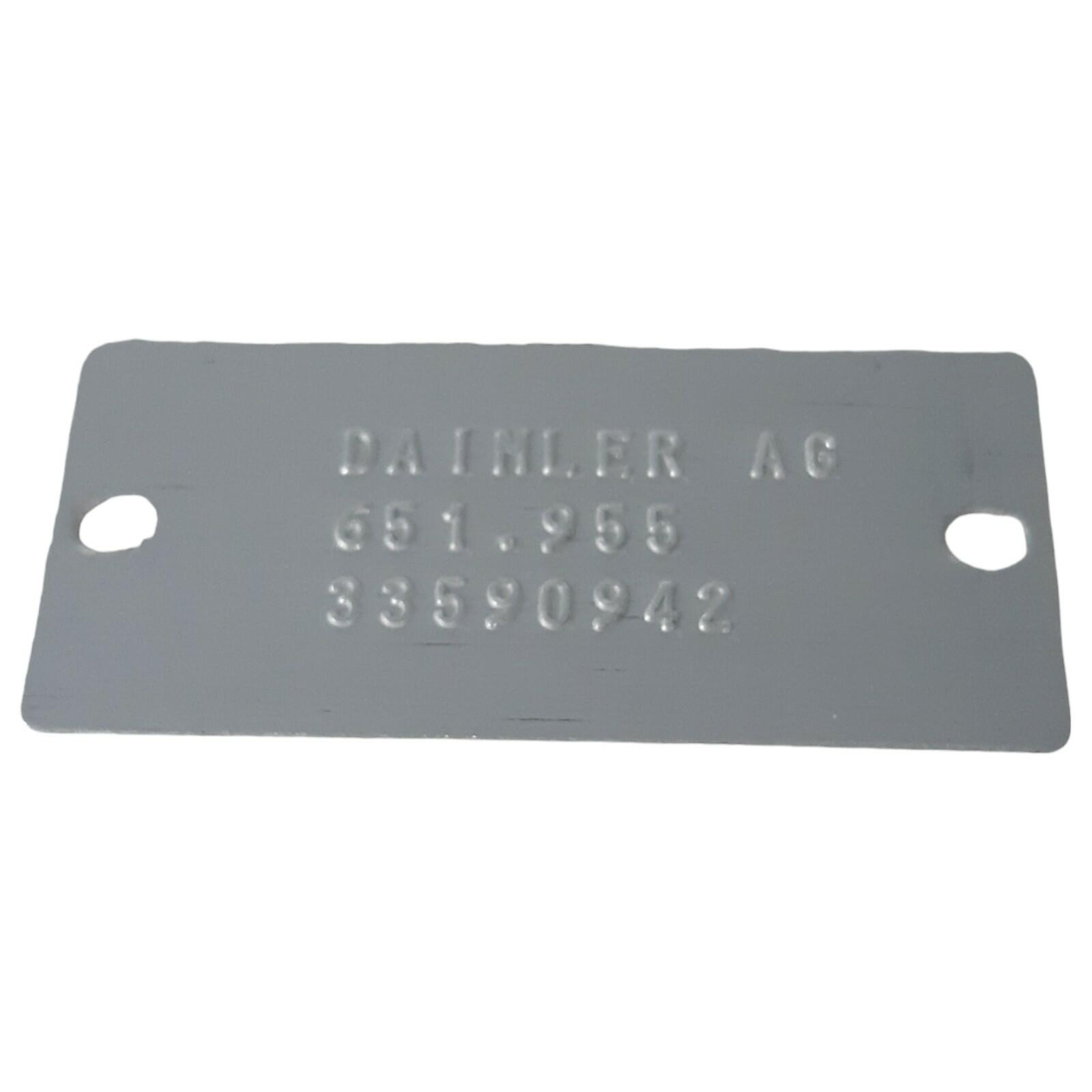 Mercedes-Benz OEM Mercedes Identification Plate