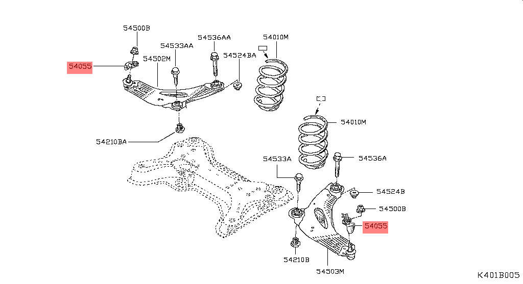 Genuine Nissan Front Suspension Strut Dust Cover — original equipment quality, MPN 5405500Q0C