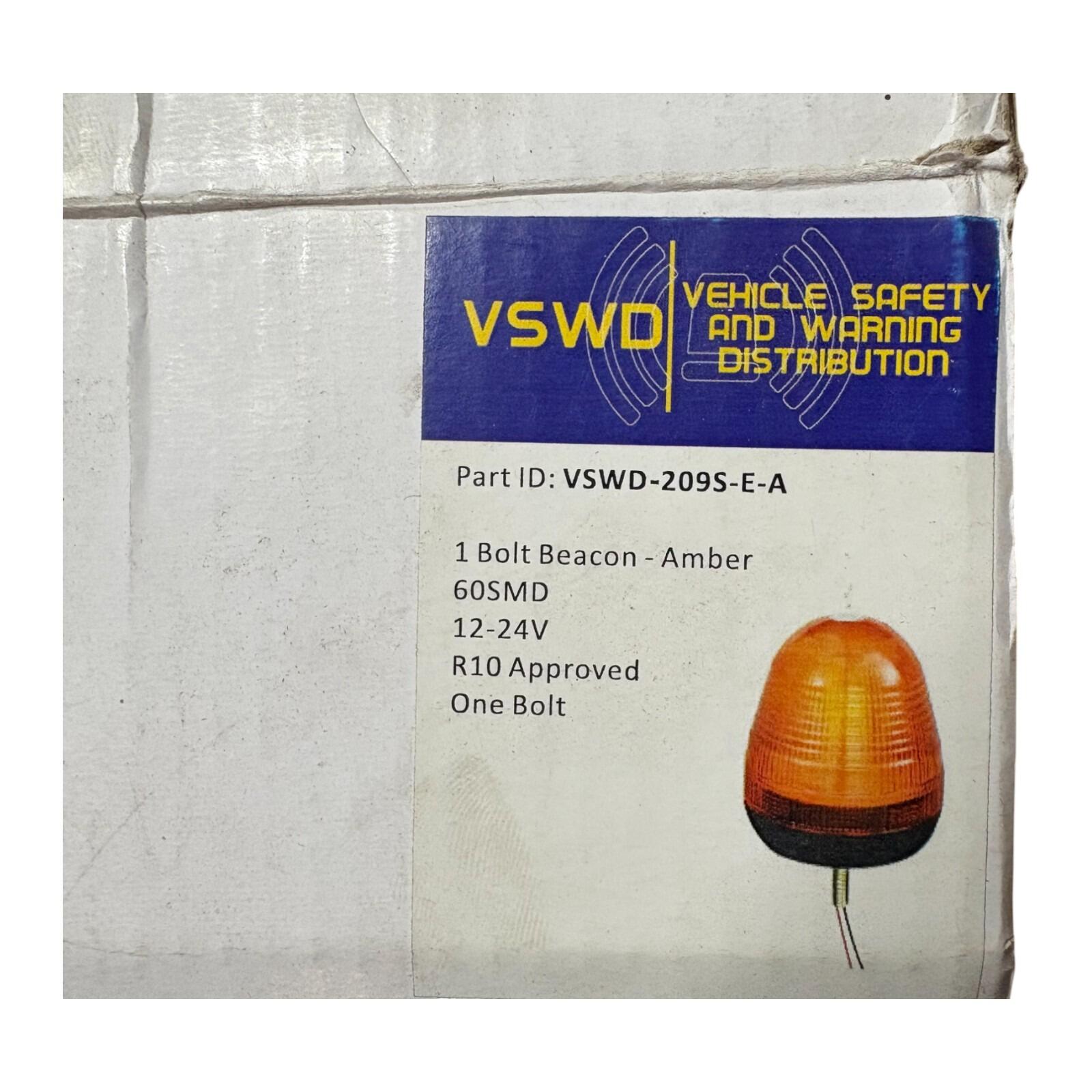 Miscellaneous VSWD 1 Bolt amber beacon 12/24V R10 approved detail view